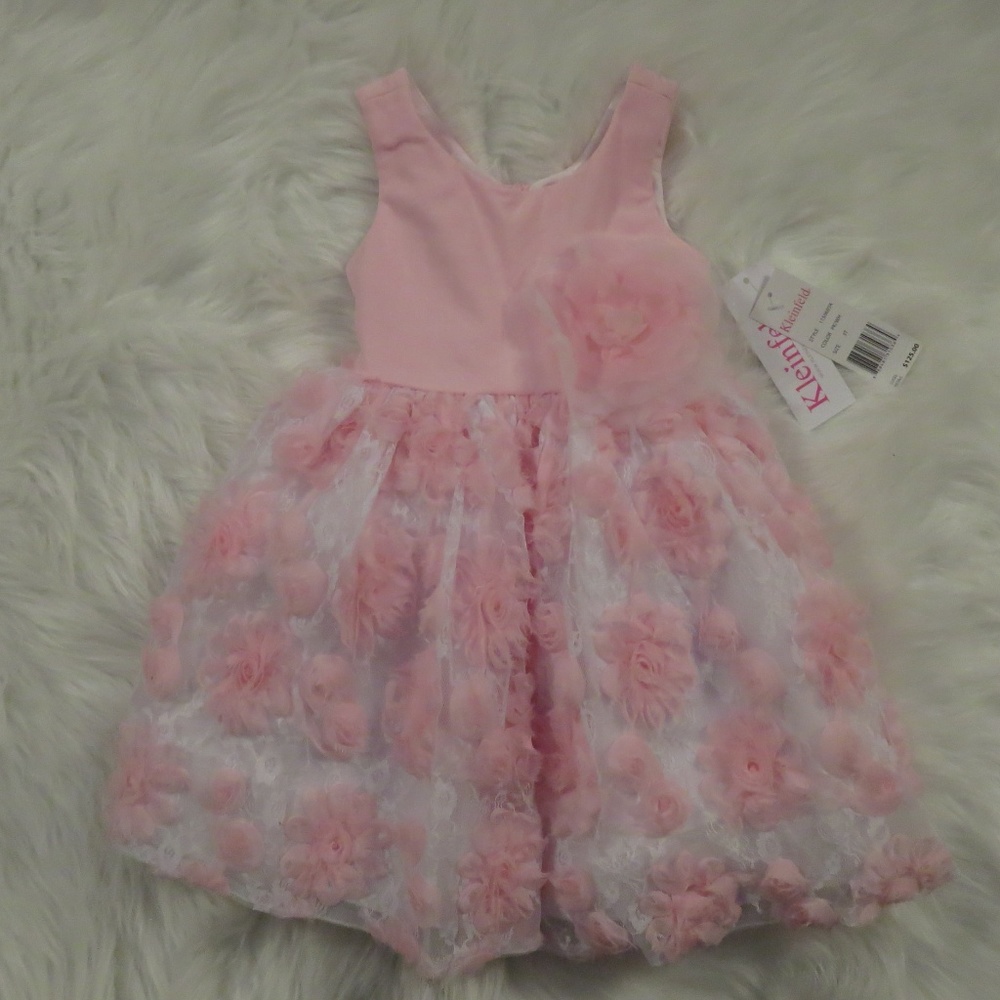 Girls pink formal dress 3T flower girl